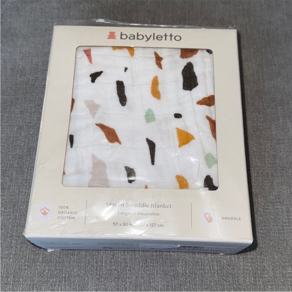 Babyletto Soft Muslin Swaddle Blanket 100% Organic Cotton